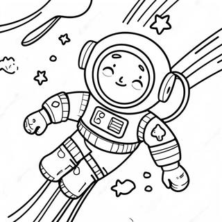 Astronaut Der Im Weltraum Schwebt Ausmalbild 28356-25710