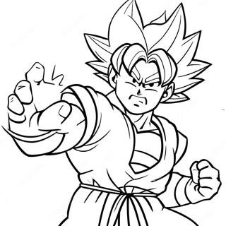 Goku Super Saiyan 4 In Aktion Ausmalbild 28406-25749