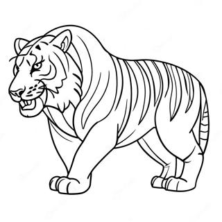 Sabelzahntiger Ausmalbild 28505-25827