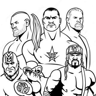 Wwe Superstars In Aktion Ausmalbild 28827-26078