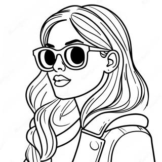 Stylisches Tumblr Madchen Mit Sonnenbrille Ausmalbild 28887-26125