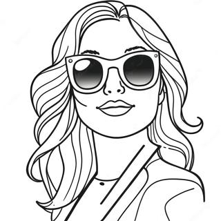 Stylisches Tumblr Madchen Mit Sonnenbrille Ausmalbild 28887-26126