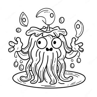 Lustiges Spaghetti Monster Ausmalbild 29057-26264