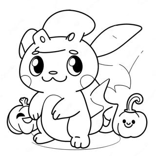 Niedliche Halloween Pokemon Ausmalbilder