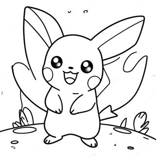 Charmantes Pikachu Pokemon Go Ausmalbild 29408-26535