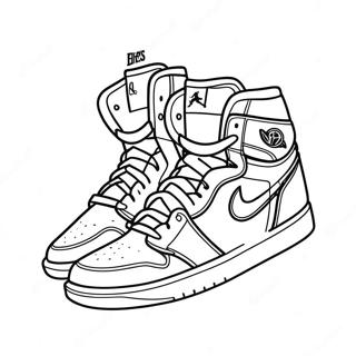 Jordan 1 Sneaker Ausmalbild 2978-2412