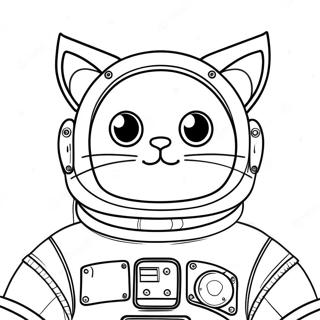 Kosmische Katze Im Raumanzug Ausmalbild 29798-26845