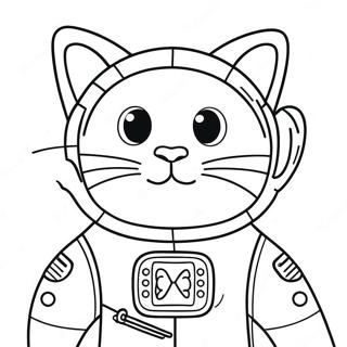 Kosmische Katze Im Raumanzug Ausmalbild 29798-26847