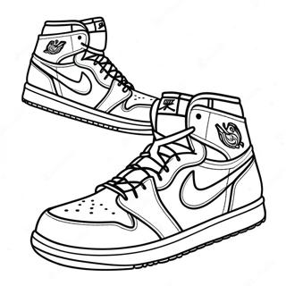 Klassisches Jordan 1 Sneaker Ausmalbild 2979-2413