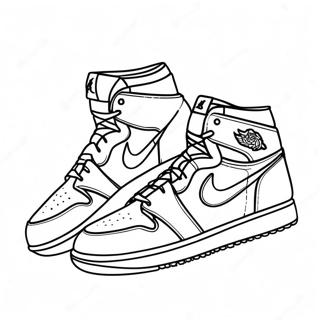 Klassisches Jordan 1 Sneaker Ausmalbild 2979-2414