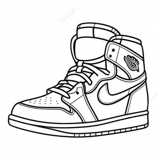 Klassisches Jordan 1 Sneaker Ausmalbild 2979-2415