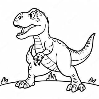 T Rex Brullendes Ausmalbild 2-8