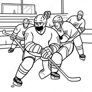 Aufregende Hockeyspiel Szene Ausmalbild 302-245