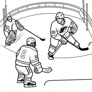 Aufregende Hockeyspiel Szene Ausmalbild 302-247