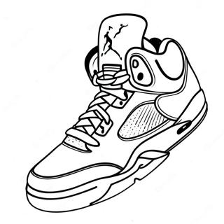 Klassischer Jordan 5 Sneaker Ausmalbild 30349-27276