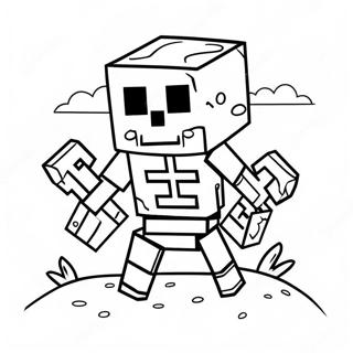 Minecraft Skelett Ausmalbilder