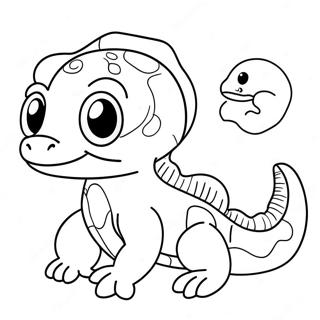 Niedliches Cartoon Salamander Ausmalbild 30709-27563