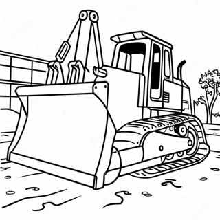 Ausmalbild Des Bulldozers Auf Der Baustelle 30759-27604