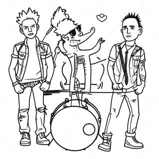 Kante Punk Rock Band Ausmalbild 30989-27785