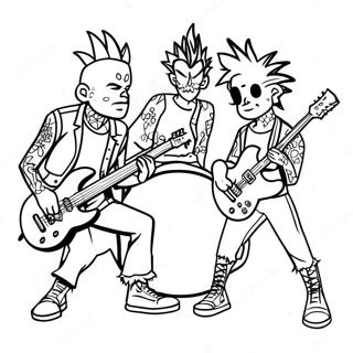 Kante Punk Rock Band Ausmalbild 30989-27786