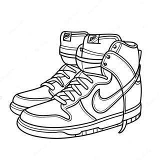 Bunte Nike Dunk Schuhe Ausmalbild 31099-27876