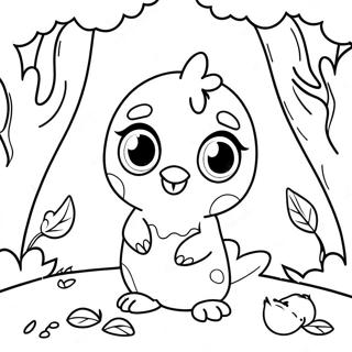 Bunte Hatchimals In Einem Magischen Wald Ausmalbild 31429-28139