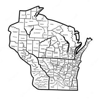 Umriss Des Bundesstaates Wisconsin Ausmalbild 31538-28222