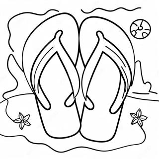 Bunte Flip Flops Am Strand Ausmalbild 31699-14164