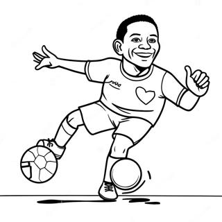 Pele Dribbelt Den Ball Ausmalbild 32000-16498