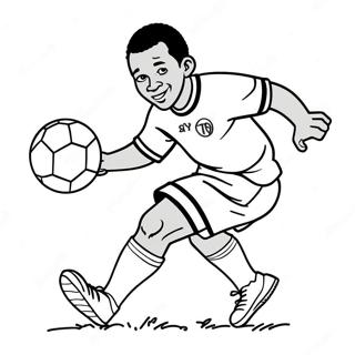 Pele Dribbelt Den Ball Ausmalbild 32000-16499