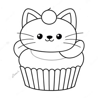 Katzchen Cupcake Ausmalbild 32199-16654