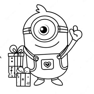 Minion Weihnachtsausmalbild 32209-16663