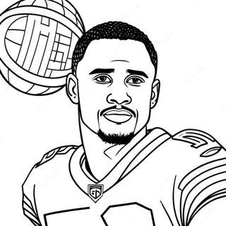 Jalen Hurts Ausmalbild 32269-16710