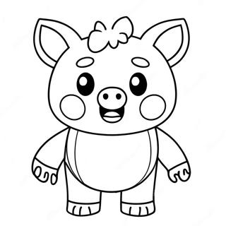 Gruselige Roblox Piggy Figur Ausmalbild 32471-16865