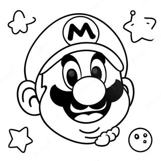 Frohliches Mario Gesicht Ausmalbild 32722-17057