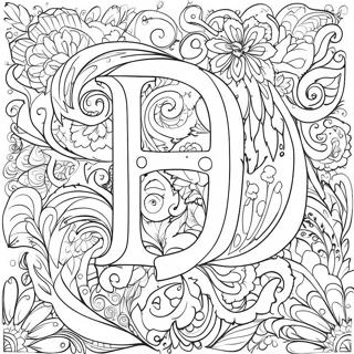 Elegante Kalligraphie Alphabet Ausmalbild 32752-17081