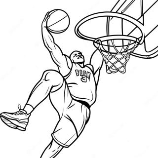 Basketballspieler Beim Dunking Ausmalbild 33031-17297