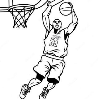 Basketballspieler Beim Dunking Ausmalbild 33031-17300