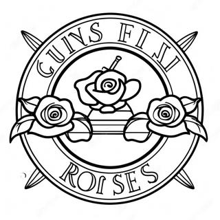 Guns And Roses Logo Ausmalbild 33341-17546