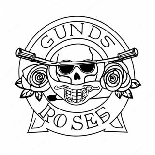 Guns And Roses Logo Ausmalbild 33341-17547