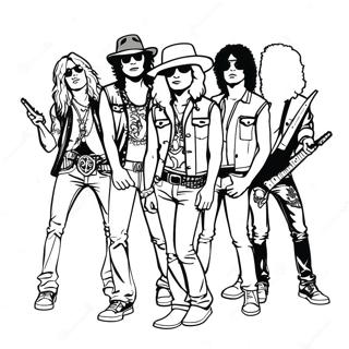 Guns And Roses Bandmitglieder Ausmalbild 33342-17550