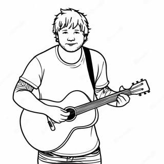 Ed Sheeran Mit Gitarre Ausmalbild 33422-17613