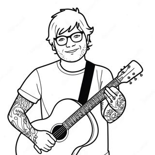 Ed Sheeran Mit Gitarre Ausmalbild 33422-17615