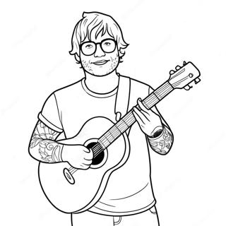 Ed Sheeran Mit Gitarre Ausmalbild 33422-17616