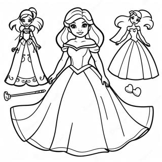 Disney Prinzessin Papierpuppe Ausmalbild 33451-17634