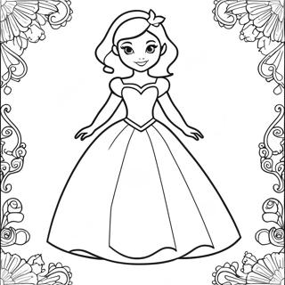 Disney Prinzessin Papierpuppe Ausmalbild 33451-17635