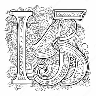 Elegante Alphabet Designs Ausmalbild 33522-17693