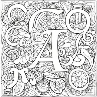 Elegante Alphabet Designs Ausmalbild 33522-17696