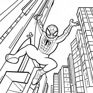 Spiderman Schwingt Durch Die Stadt Ausmalbild 33552-17718