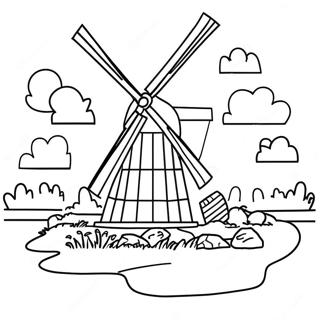 Holland Windmuhle Ausmalbild 33822-17923